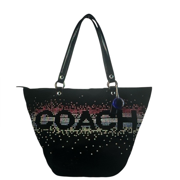 Coach Handbags - Coach Holiday Poppy Tote with Multicolor Bling Rivets LIMITED EDITION